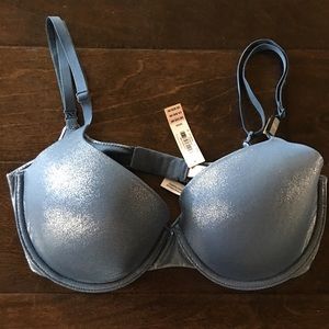 NEW Victoria’s Secret Shiny Blue 32DD Demi Bra
